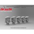 1/35 Taliban Head Set #3 - Bearded with 5 Different Face Impressions (resin)
