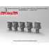 1/35 Taliban Head Set #4 - Bearded with 5 Different Face Impressions (resin)