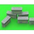 1/35 M1 Ammunition Cans for Browning M1919 (6pcs) CLOSED