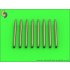 1/350 IJN 12.7cm/50 (5inch) 3rd Year Type Barrels for Turrets w/Blastbags (8pcs) 