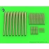 1/350 RN Zara Armament Barrels (203mm, 100mm, 37mm, 13.2mm, 36pcs) for Trumpeter kits