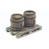 1/35 Set of 2 Wooden Barrels + Wooden Pallet