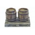 1/35 Set of 2 Wooden Barrels + Wooden Pallet