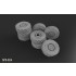 1/35 US Cougar 6x6 MRAP Vehicle Sagged Wheels Set (Resin)