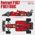 1/12 Ferrari F187/88C Ver.A: 1987 Rd.15 Japanese GP #27 Michele Alboreto