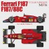 1/12 Ferrari F187/88C Ver.D: 1988 Rd.8 British GP #27 Michele Alboreto/#28 Gerhard Berger