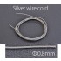 Silver Wire Cord (diameter: 0.8mm)
