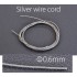 Silver Wire Cord (diameter: 0.6mm)