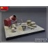 1/35 Concrete Mixer Set - Mixer, Construction Trolley, Hessian Bags, Buckets, Tools