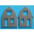 1/35 Village House w/base (Ruined House+Diorama Base, Base Size: 257mm x 217mm)
