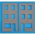 1/35 Ruined German Houses w/base (2 Ruined Buildings+Diorama Base,Base Size:222mm x 172mm)