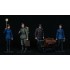 1/35 German Train Station Staff 1930-40s (4 figures, cart w/luggage)