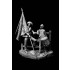 75mm Confederate Standard Bearer and Drummer Boy (2 figures w/diorama)