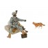 1/35 American Soldier with Cat (figure + base)