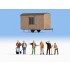 HO Scale Construction Site (building & figures)