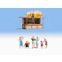 HO Scale At the Kiosk (building & figures)