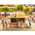 HO Scale At the Kiosk (building & figures)