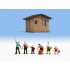 HO Scale In the Garden Plot (building & figures)