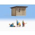 HO Scale At the Pond (building & figures)