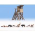 HO Scale In the Forest (building & animal)