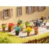 HO Scale Flowers in Pots (9 pots)