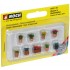 HO Scale Flowers in Pots (9 pots)