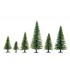 HO, TT Scale Model Spruce Trees (10pcs, 5 - 14cm)