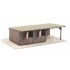 HO Scale Micro-motion Riding Arena with Horseboxes