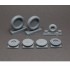 1/24 Bf-109 G-6 Wheels Set (Main Disk Type 1 with Ribs) Tread Main