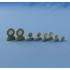 1/48 Wheels & Weighted Tyres for Messerschmitt Bf.109 B.C.E early ("Metzeler" tyres)