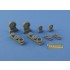 1/48 F-4C / F-4D / F-4E / F-4F Phantom II Wheels Set (No Mask Series,14 Resin Parts+2 PE)