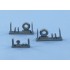 1/48 Supermarine Spitfire Resin Wheels Set (No Mask Series,4 Spoke+Smooth Tyres)