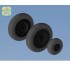 1/48 Focke-Wulf Fw.190 A/F/G/D Wheels (Late Disk, Continental Tyre)