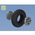 1/72 Supermarine Spitfire Resin Wheels Set(No Mask Series,5 Spoke+Smooth Tyres+Resin+PE) 