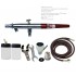 Double Action Internal Mix Siphon Feed Airbrush Set w/0.75 Head & Metal Handle