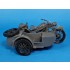 1/35 German KS600 Motorcycle and Sidecar 3D Parts Set  for Tamiya #35384