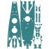 1/200 USS BB-63 Missouri 1945 Wooden Deck set for Trumpeter kit (20B Deck Blue)