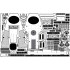 1/200 USS BB-63 Missouri 1945 Detail set for Trumpeter (Teak Tone Wood Deck+PE+Barrels...)