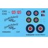 Decal for 1/32 Gloster Meteor Fighter Aircraft Vol.I