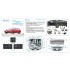 1/24 Toyota Supra A80 JDM-Spec Interior 3D Decal with Metal Sticker for Tamiya