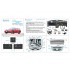 1/24 Toyota Supra A80 JDM-Spec Interior 3D Decal with Metal Sticker for Tamiya