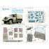 1/35 US Diamond T 968A Cargo Truck Open Cab Interior 3D Decal for Mirror Models Kit