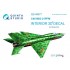 1/48 MiG-21PFM Emerald Colour Panels Interior Detail Set (on decal paper) for Eduard Kit