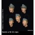 1/35 5x Resin Heads Wearing Waffen-SS Service Caps