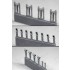 1/350 IJN Steam Pipes and Smoke Pipes I (Large Size, 4 Types, 24pcs)