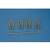 1/35 Shackles with Wired Pin 4pcs (H:8.6, D: 6, r: 1.2) Used in Different Military Vehicle