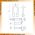 1/35 Shackles with Wired Pin 4pcs (H:8.6, D: 6, r: 1.2) Used in Different Military Vehicle