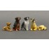 1/35 Large Dogs - 4 Resin pcs (Suitable for Scale 1/35 to 54mm)