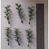 1/35 - 1/16 Plastic Plants - Tall Bushes Dark Spring Green (6pcs)