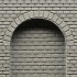 Wall Section w/Arcades - Smooth Regular Cut Stone, Foam (25 x 12.5cm) for 1/48,1/35,1/32
